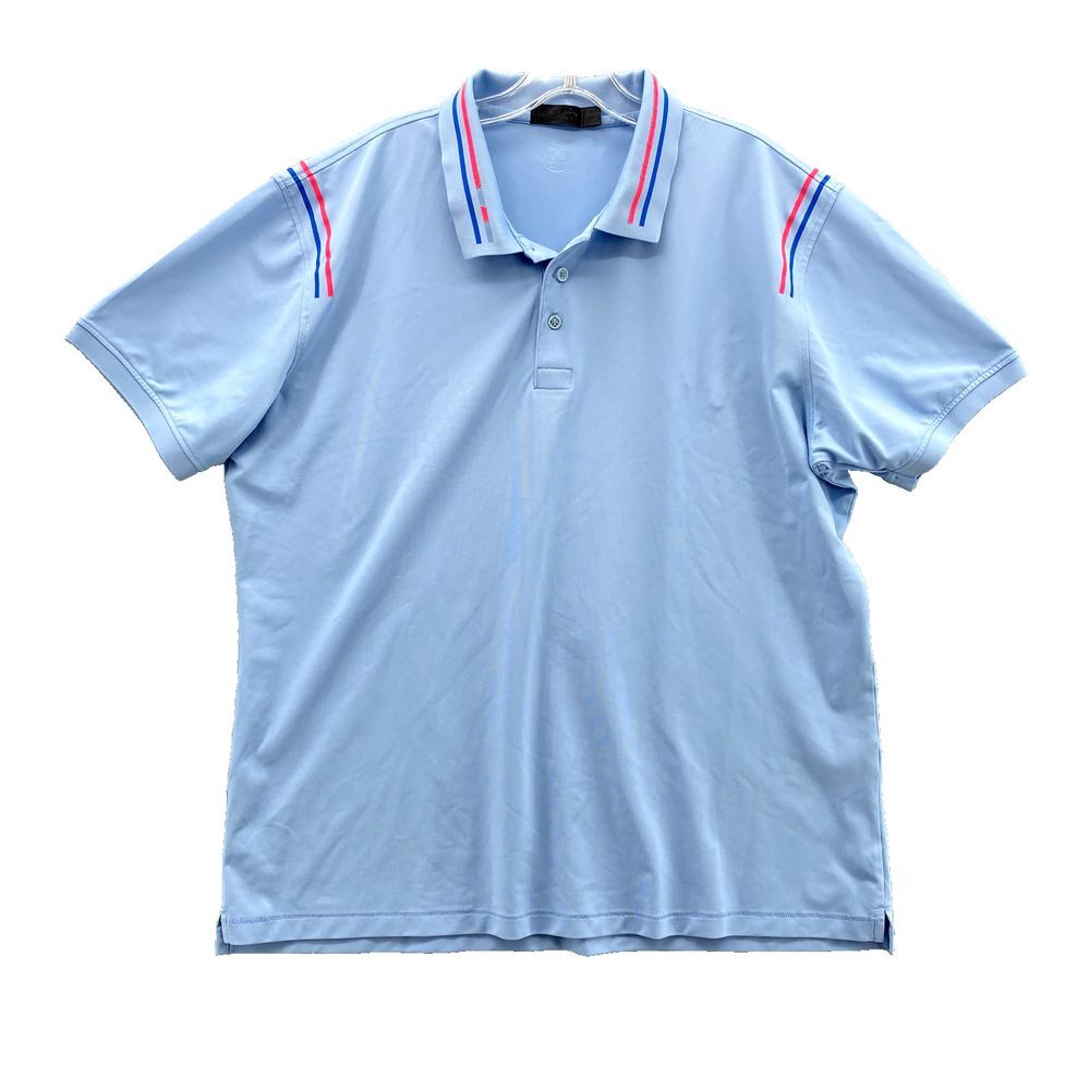 G/Force Polo Shirt Men Large Blue Golf Preppy Performance Sportswear Tennis Core